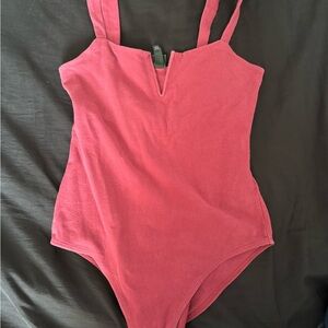 Elegant Women's Pink Bodysuit